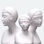 Popiersie gipsowe kobiece Bony