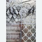 ABStudio 1040 Kolorowy złoty papier-Ptaszki, nuty