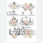 ABStudio 1067 Kolorowy złoty papier Versailles