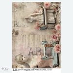 ABStudio 5298 Papier ryżowy A4 wzór Vintage