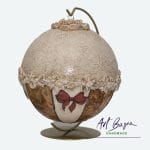 Ręcznie zdobiona bombka 15 cm