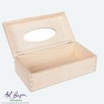 Chustecznik drewniany, Pudełko na chusteczki otwierane do decoupage