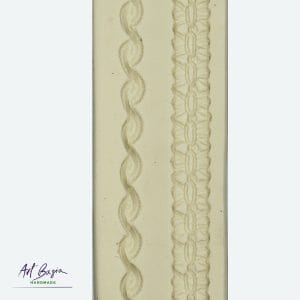 Pentart – Foremka Silikonowa z Wzorem Plecionki i Koronki 29,5x5 cm 1 M90428 foremka silikonowa pasek 4