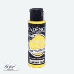 Butelka żółtej farby Cadence Hybrid Acrylic H-008 Lemon Yellow – akrylowa farba do różnych powierzchni.