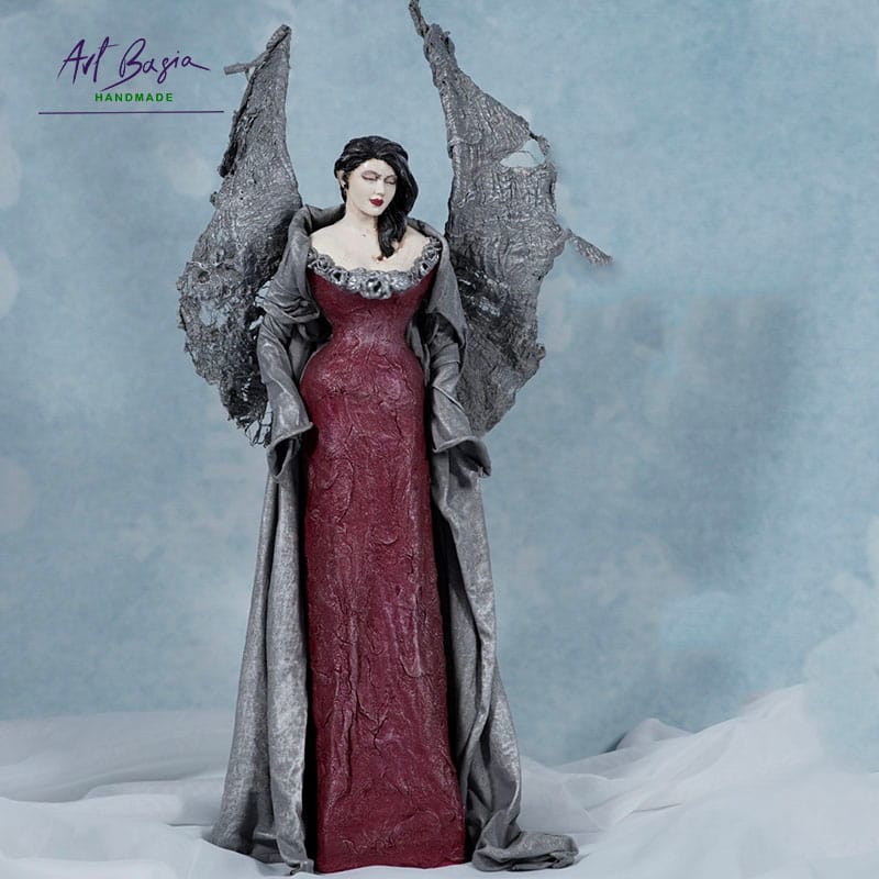 Anioł z Powertex | Strażniczka Zmierzchu – ręcznie wykonana figurka artystyczna