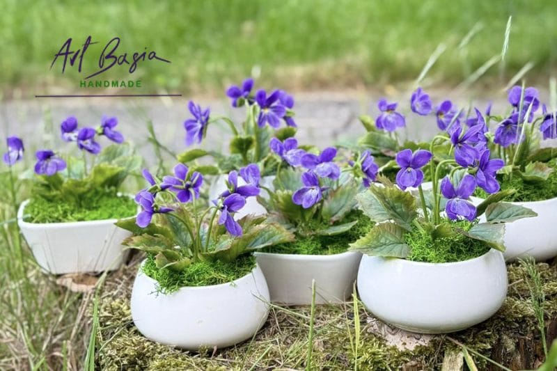 Magia zimnej porcelany – tworzyłyśmy fiołki z Liną Shvets 1 Artbasia fiolki lina shvets 2