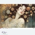 Papier ryżowy do decoupage z motywem kobiety w stylu artystycznym – Paper Designs A3