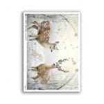Papier ryżowy Paper Designs 0212 A4 Jelenie – jelenie w zimowej scenerii, idealny do decoupage na szkle, drewnie, MDF i styropianie