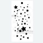 szablon gwiazdki 7,5x15 cm AB Studio – spadające gwiazdki do decoupage i mixed media