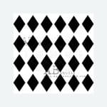 Szablon romby 15x15 cm AB Studio – wzór harlequin do mixed media i decoupage