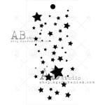 szablon gwiazdki 7,5x15 cm AB Studio – spadające gwiazdki do decoupage i mixed media