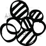 Szablon okręgi AB Studio ID-117, 15x15 cm – abstrakcyjny motyw do tła mixed media