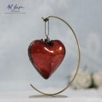 Transparentna bombka handmade w kształcie serca wykonana z akrylu.