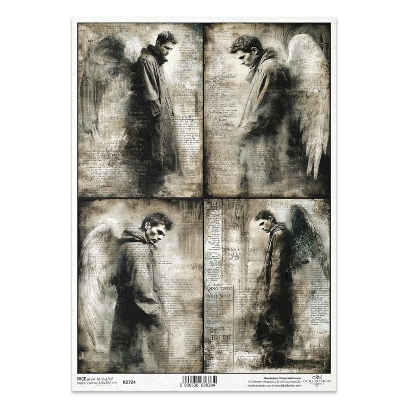 Papier ryżowy ITD Collection R2724 – ryżówka papier do decoupage A4