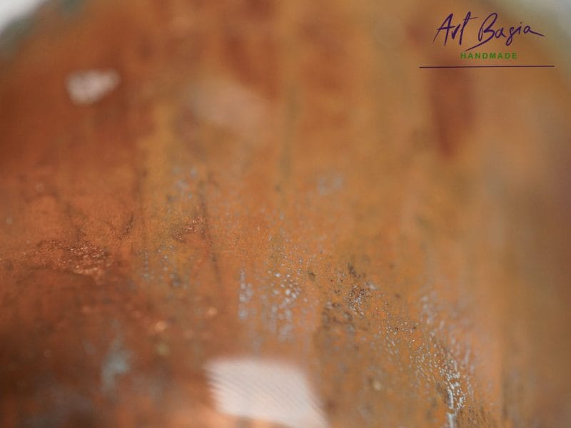 Wnętrze artystycznej szklanki fantasy – czyste szkło, dekoracja wyłącznie na zewnątrz ArtBasia