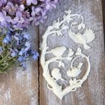 Surowy odlew z formy silikonowej Sikorki „Chirpy Chickadees” FMP071 z motywem ptaków i drzewa