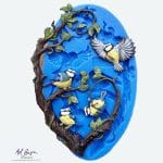 Forma silikonowa z motywem sikorek na drzewie, Mila Projekt FMP071, foremka do odlewów dekoracyjnych