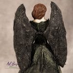 Anioł Rudzielec Powertex skrzydła struktura detal rękodzieło handmade