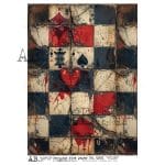papier ryżowy decoupage karty do gry serca vintage grunge ABstudio 6551