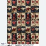 papier ryżowy decoupage karty do gry serca vintage grunge ABstudio 6558