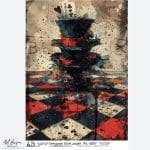 papier ryżowy decoupage Szalony Kapelusznik karty fantasy vintage ABstudio 6557