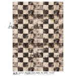 papier ryżowy decoupage vintage szachownica grunge ABstudio 6858