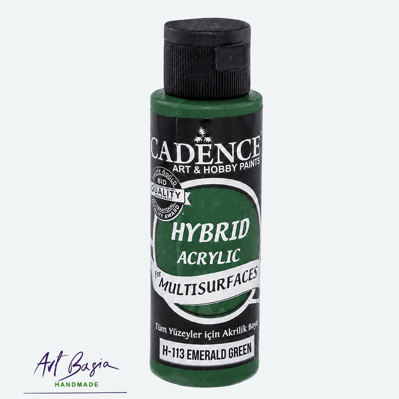 Farba hybrydowa Cadence H-113 Emerald Green 70 ml – zieleń szmaragdowa, buteleczka z czarną nakrętką