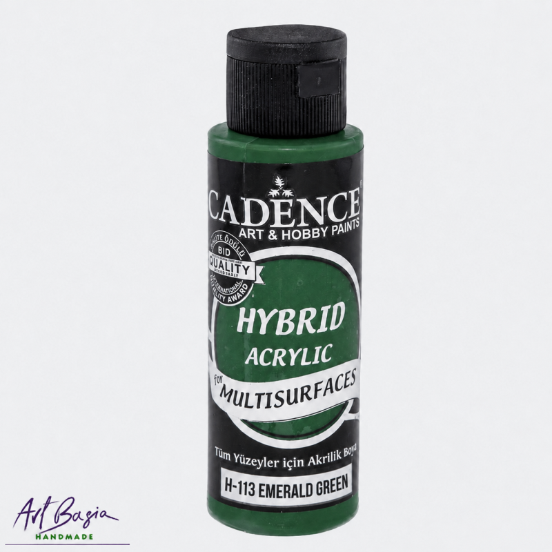 Farba hybrydowa Cadence H-113 Emerald Green 70 ml – zieleń szmaragdowa, buteleczka z czarną nakrętką