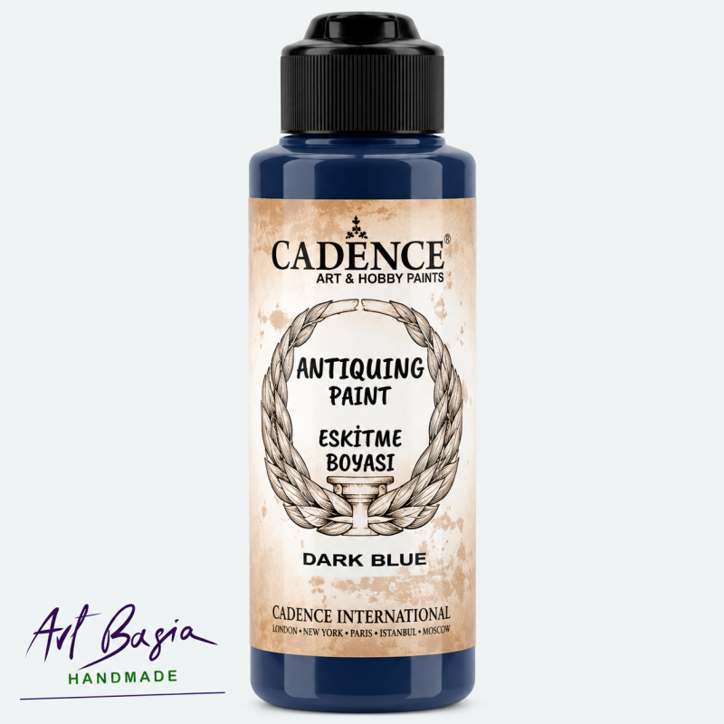 Cadence Antiquing Paint Dark Blue – ciemnoniebieska farba postarzająca do decoupage i rękodzieła